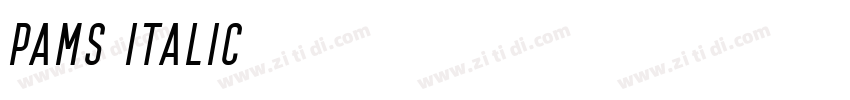 Pams Italic字体转换
